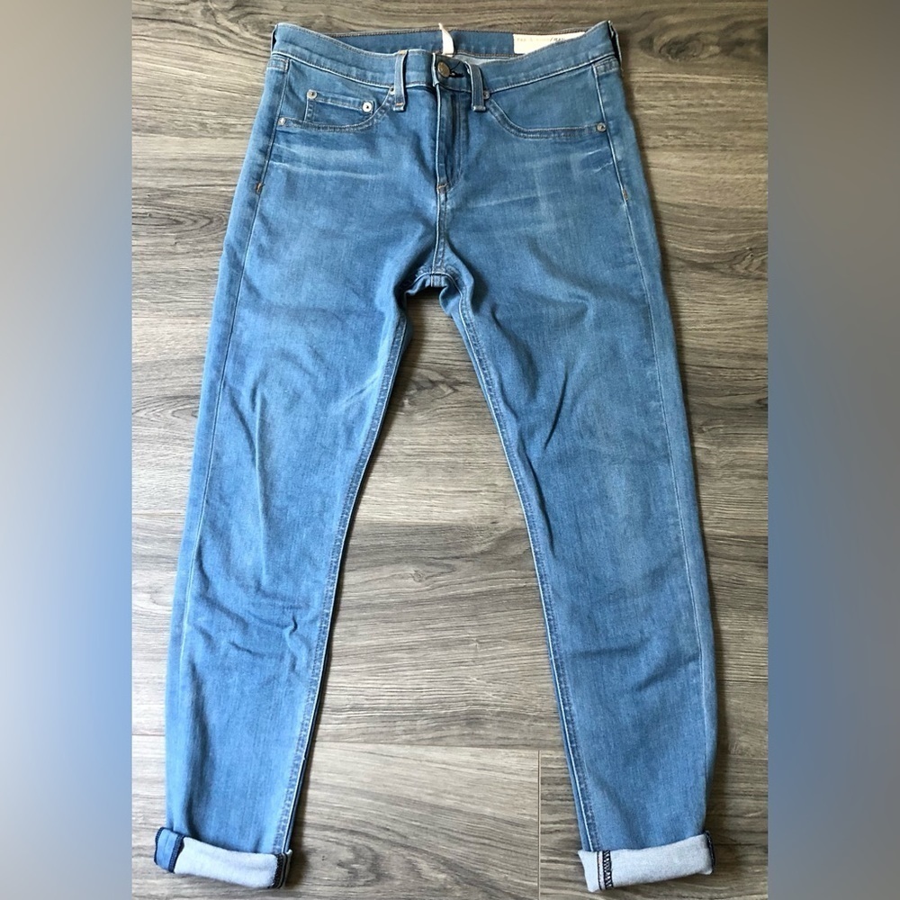 Rag & Bone High Rise Blue Jeans - Picture 2 of 10